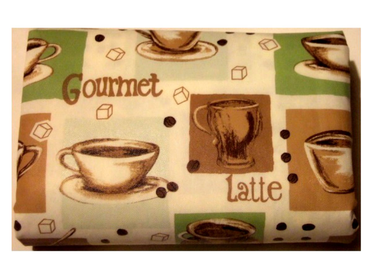 Coffee Cups Vinyl Tablecloth Gormet Coffees