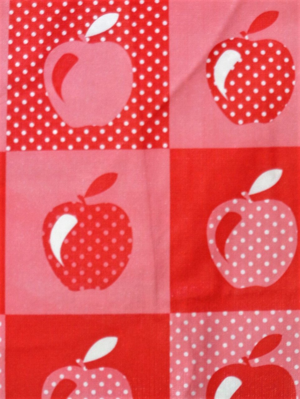 Red Apples Vinyl Tablecloth Round Apple Table Topper