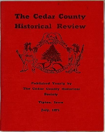 1971 Iowa Cedar County Historical Review, limited edition