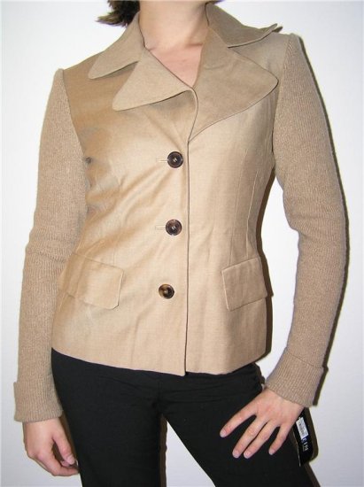 ANNE KLEIN Cashmere Wool Camel Jacket