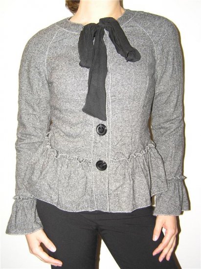 Teri Jon Sport Gray Wool Jacket