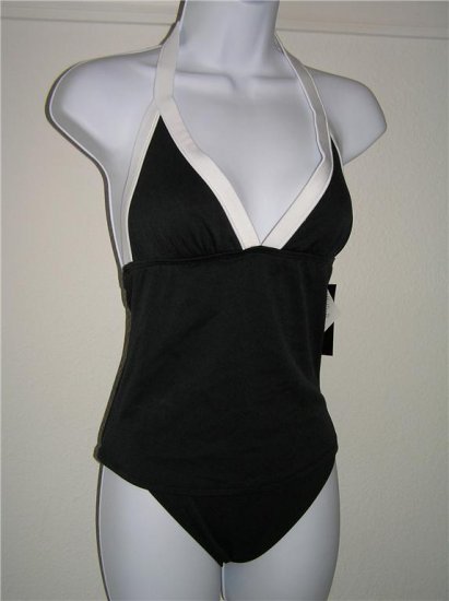 Anne Klein Tankini Black/White