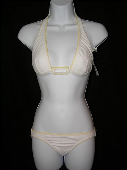 Calvin Klein Halter Bikini Swimsuit White