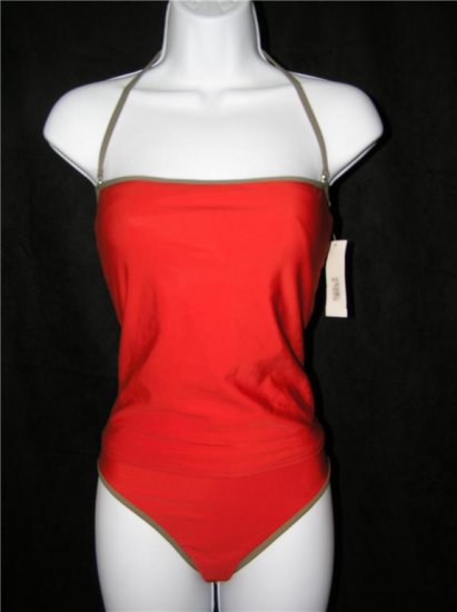 Calvin Klein Bandeau Bikini Swimsuit Poppy
