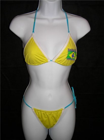 Dolce & Gabbana Yellow Triangle Swimsuit (Size M)