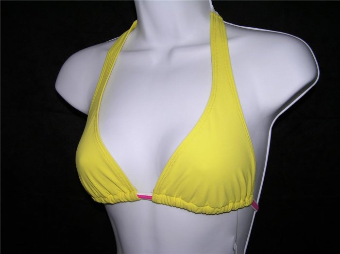 Vix by Paula Hermanny Yellow Bikini Top (Size L )