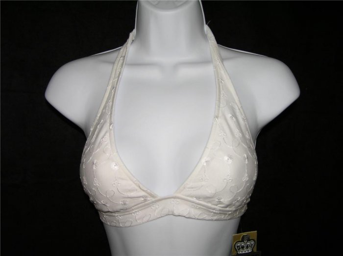 Juicy Couture White Bikini Top (Size S)