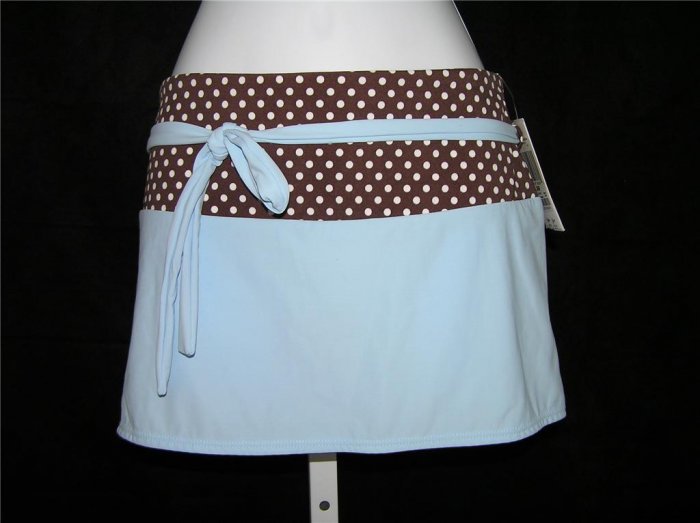 Aqua A-line Mocha/Blue Beach Skirt