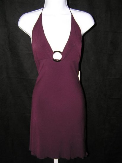 Tina C Beach Eggplant Dress