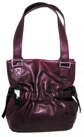 DKNY Donna Karan Antique Rusched Hobo Handbag Bag