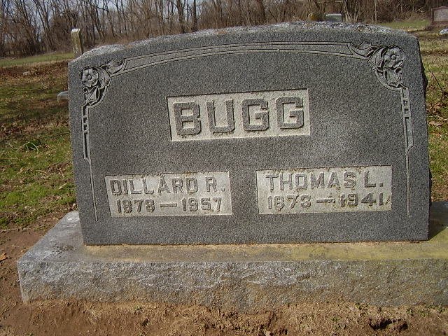 Gravemarker for BUGG, Dillard R. and Thomas L.