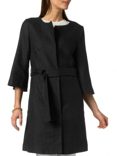 Banana Republic Black Linen 3/4 Sleeve Coat - Small S NWT