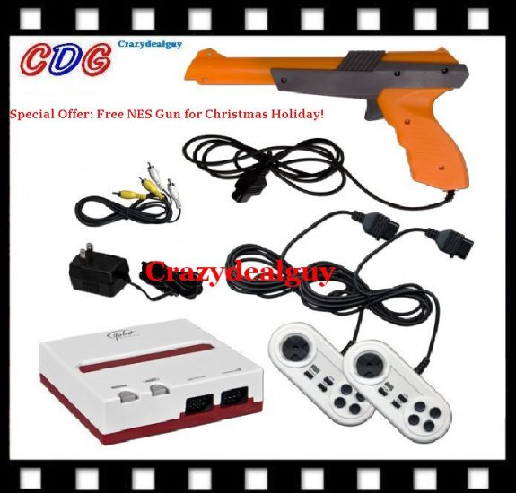 YObo NES Nintendo USA Top Loading System + Free NES Gun