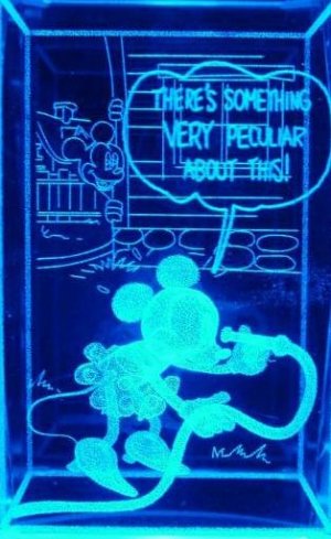 Mickey fool Minnie Mouse Laser 3D Crystal /Led Stand