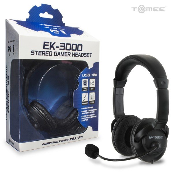 Playstation3 PS3 EK-3000 Stereo USB Gamer Headset New