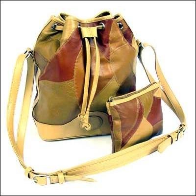 Genuine Leather Patchwork Handbag
