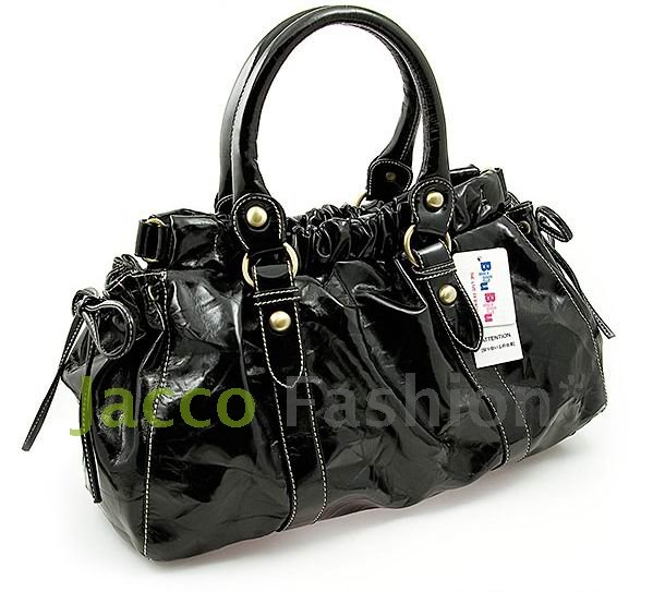 Bibu PU Series Leather Hobo Sling Shoulder Bag BIBU1212BK