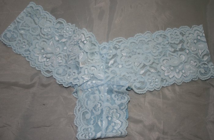 Lace Tanga Panties Baby Blue