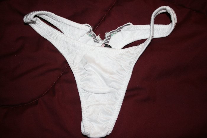 Butterfly Applique thong White