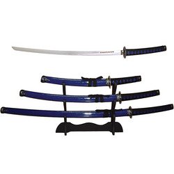 Blue Samurai Sword Set
