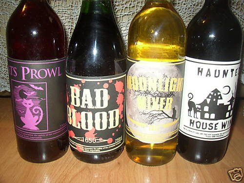 Halloween Soda Size Bottle Labels Stickers Lot of 8