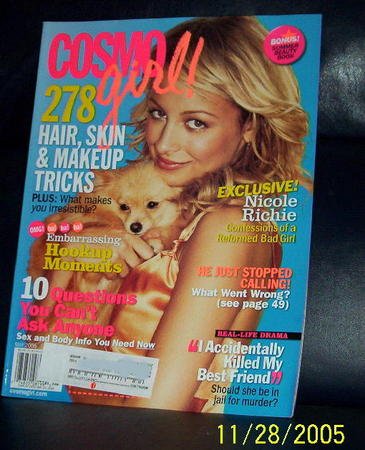 Cosmo Girl Magazine May 2005 Nicole Richie