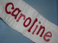 custom applique burp cloth