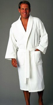 Men's Terry Velour Shawl with Pleated Back