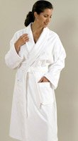 Terry Velour Shawl Spa Robe OSFA White Only