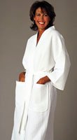 Puffy Waffle Kimono OSFA White