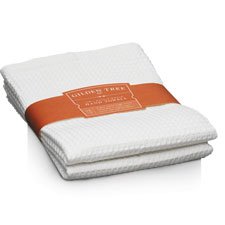 Waffle Weave Hand Towel, White - Set of Two