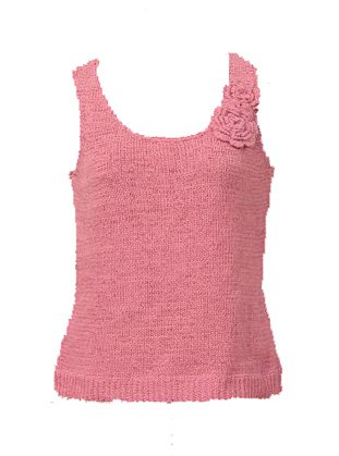 August Silk Pink Sweater Tank Sz Large