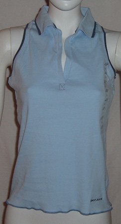 DKNY Jeans Blue V-Neck Top Sz Medium