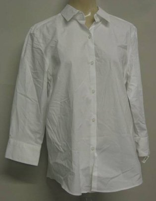 Charter Club White Button Down Top Sz 8