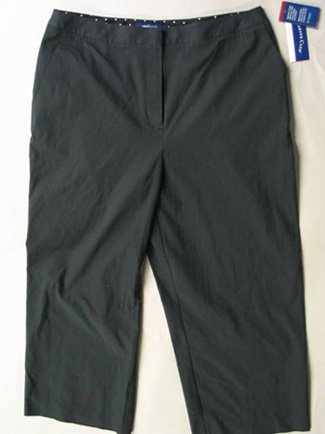 Charter Club Black Cropped Capris Sz 8