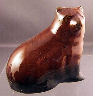 BEAUTIFUL BROWN BEAR VINTAGE PORCELAIN DEVON ENGLAND
