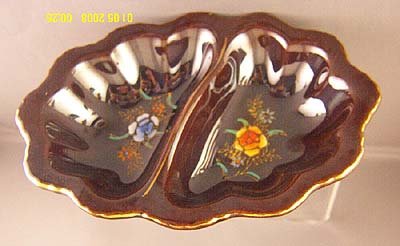 NORITAKE Occ Japan LUSTERWARE DIVIDED CONDIMENT / CANDY DISH