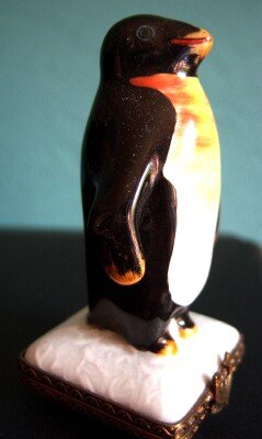 Limoges Penguin Chamart Exclusif Square Trinket Box