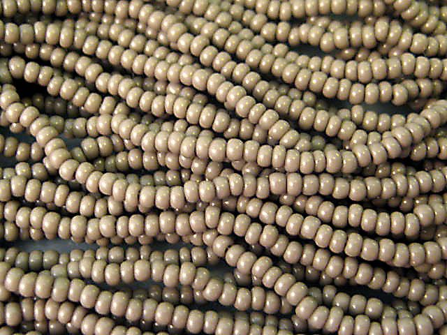 11/0 Czech Glass Seed Beads Opaque Gray 1 Hank