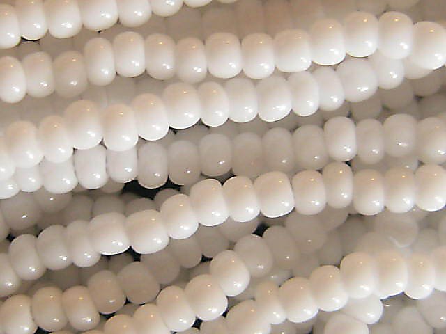 11/0 Czech Glass Seed Beads Opaque White