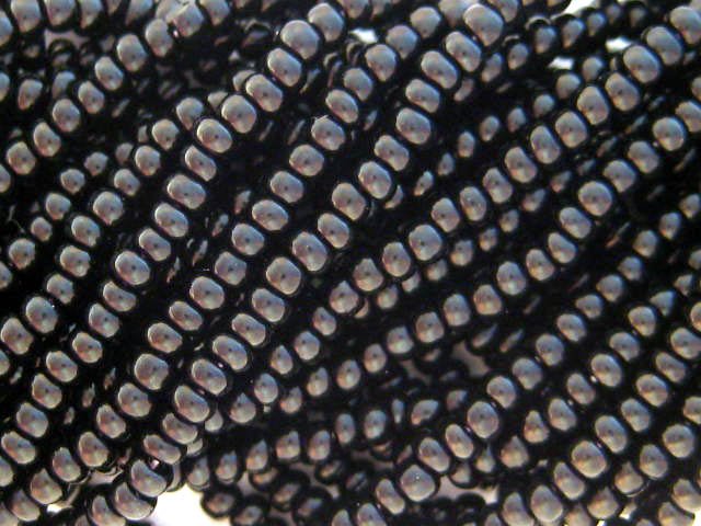 11/0 CZECH GLASS SEED BEADS OPAQUE BLACK 1 HANK