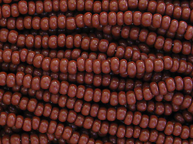 11/0 CZECH GLASS SEED BEADS OPAQUE LIGHT BROWN 1 HANK