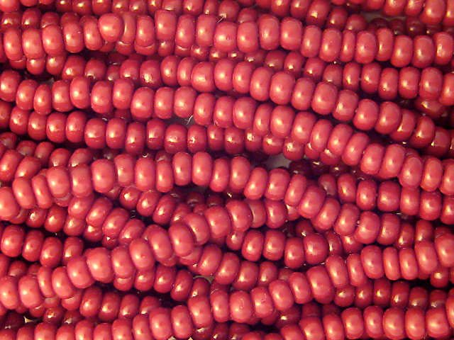 11/0 CZECH GLASS SEED BEADS OPAQUE CHOCOLATE BROWN 1 HANK