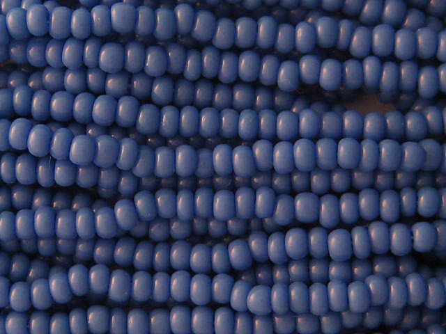 11/0 CZECH GLASS SEED BEADS OPAQUE LIGHT BLUE 1 HANK