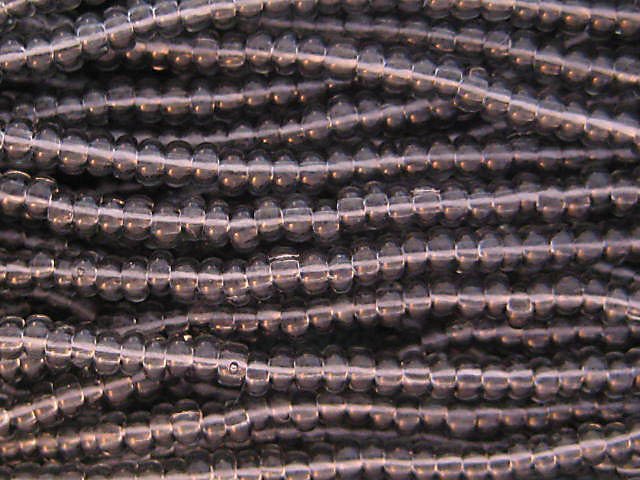 11/0 CZECH SEED BEADS TRANSPARENT GREY 1 HANK