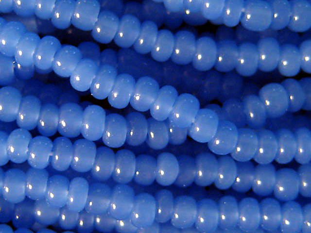11/0 CZECH GLASS SEED BEADS TRANSPARENT OPAL SAPPHIRE 1 HANK