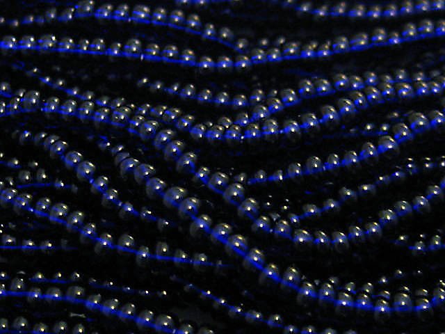 11/0 CZECH GLASS SEED BEADS TRANSPARENT DEEP COBALT 1 HANK
