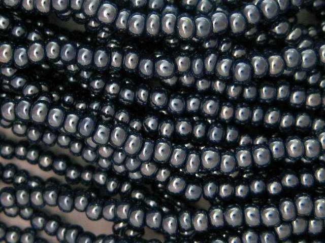 11/0 CZECH GLASS SEED BEADS LUSTER NAVY BLUE 1 HANK