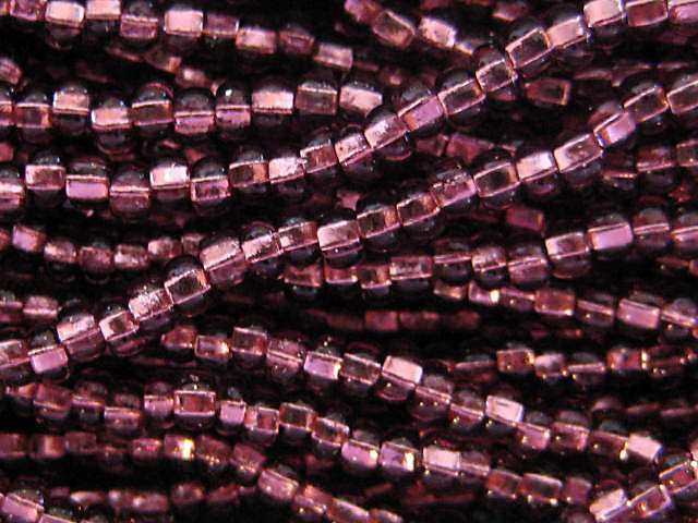 11/0 CZECH GLASS SEED BEADS SILVER LINED AMETHYST 1 HANK