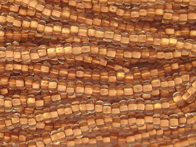 11/0 CZECH GLASS SEED BEADS COPPER LINED CRYSTAL 1 HANK
